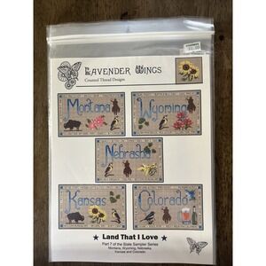 LAND THAT I LOVE PART 7 cross stitch chart LAVENDER WINGS State Sampler Series
